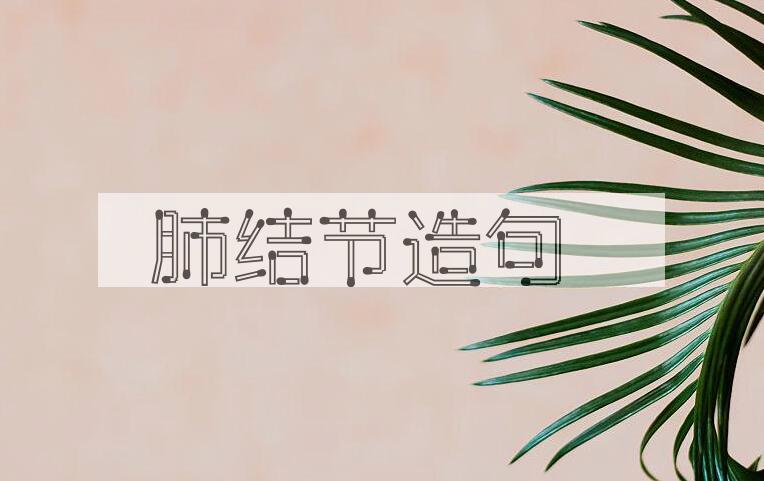 用肺结节造句