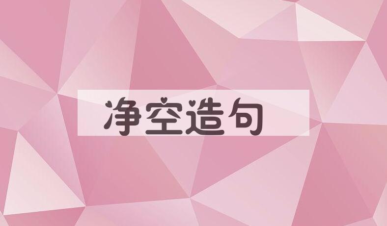 用净空造句