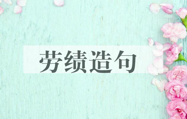用劳绩造句