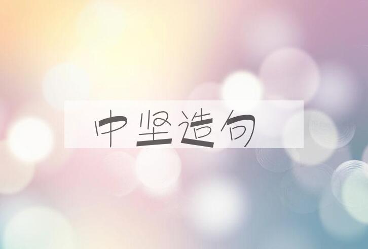 用中坚造句