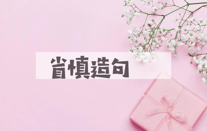 用省慎造句