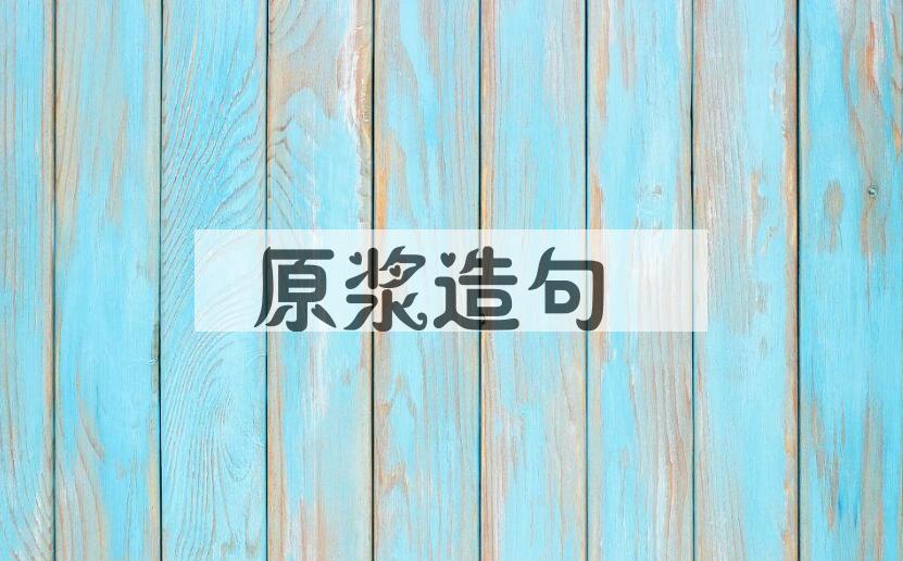 用原浆造句
