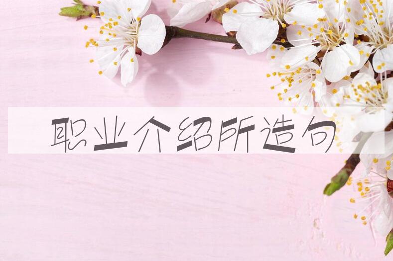 用职业介绍所造句