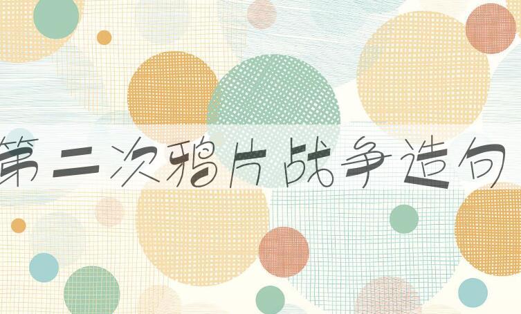用第二次鸦片战争造句