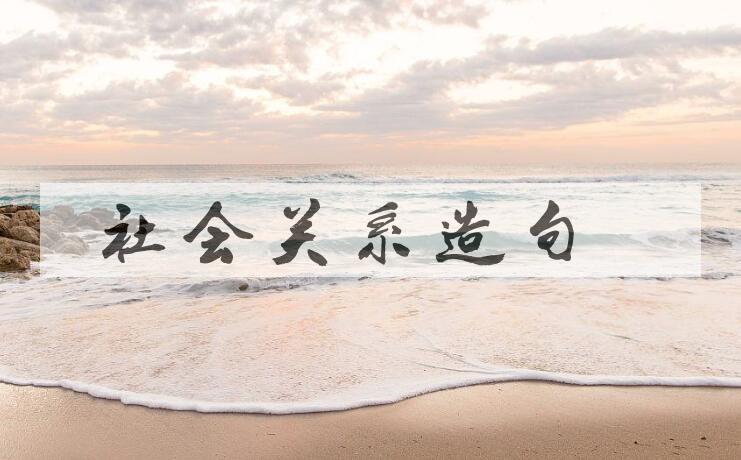 用社会关系造句