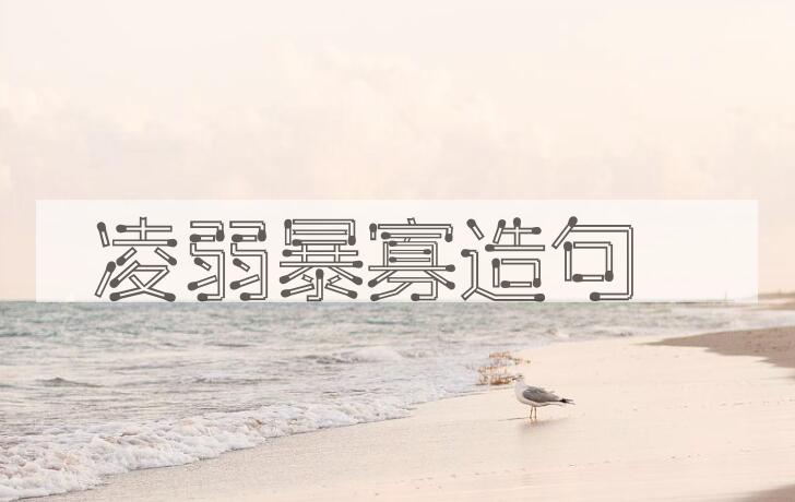 用凌弱暴寡造句