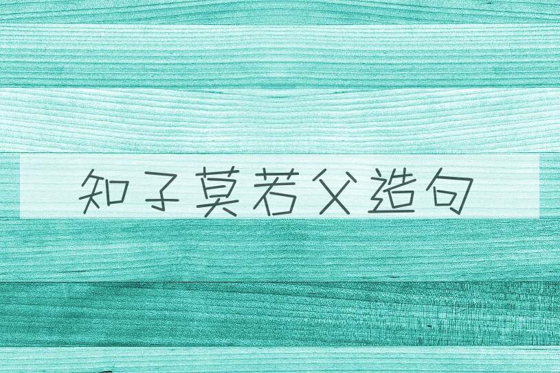 用知子莫若父造句