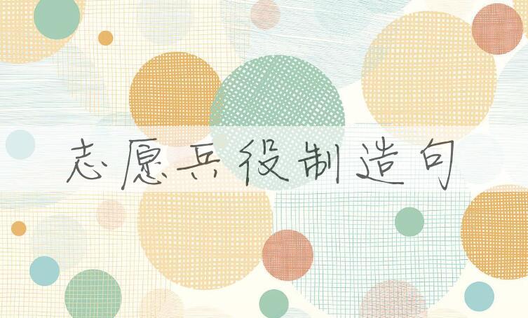 用志愿兵役制造句