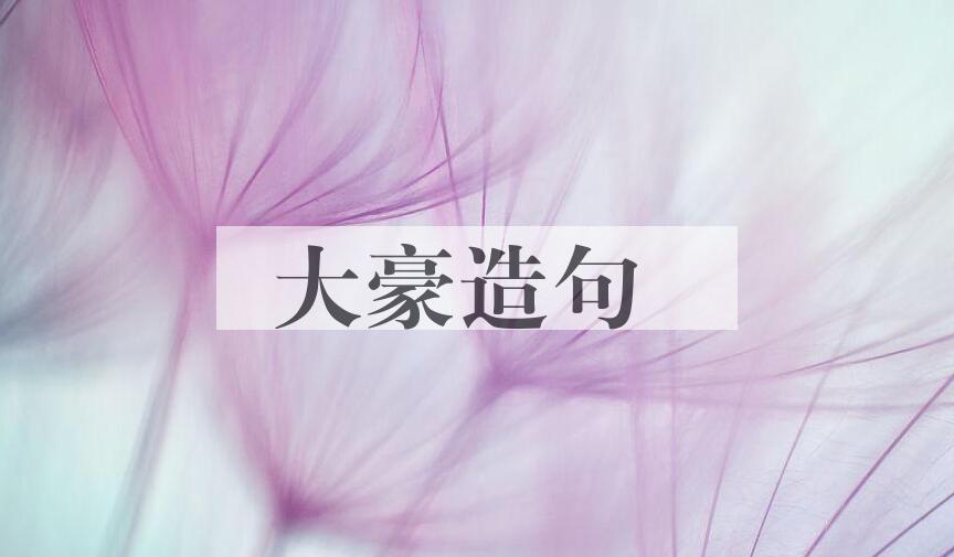 用大豪造句
