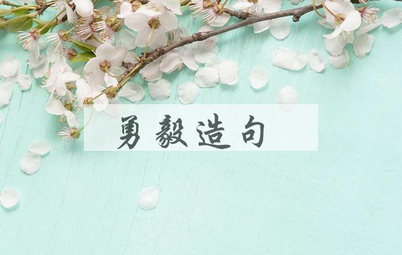 用勇毅造句
