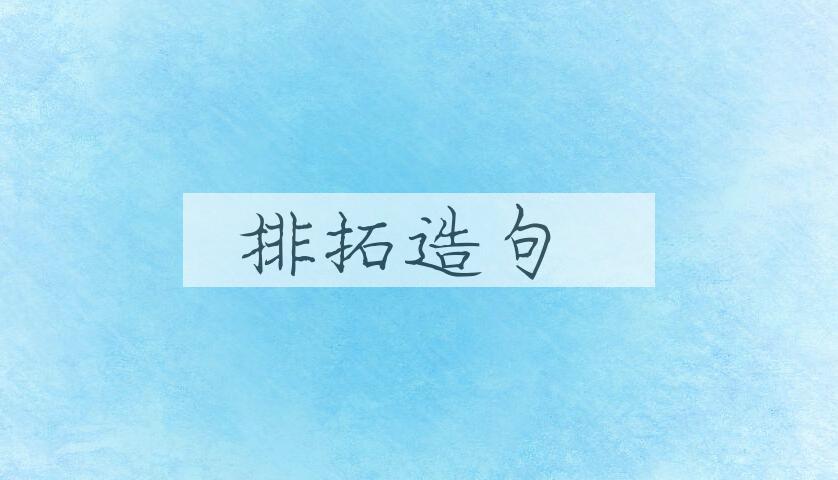 用排拓造句