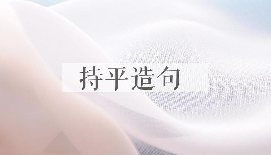 用持平造句