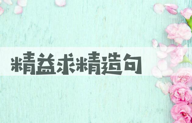 用精益求精造句