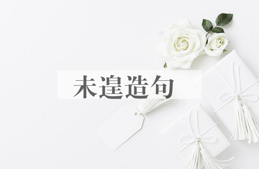 用未遑造句