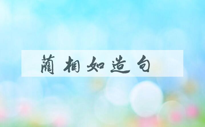 用蔺相如造句