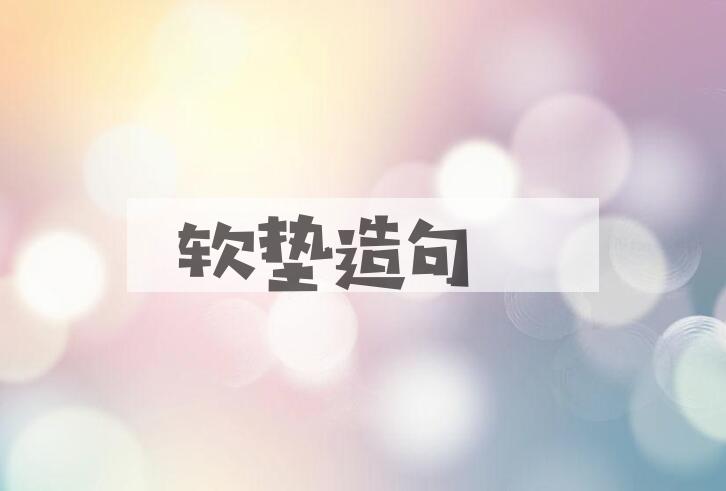 用软垫造句