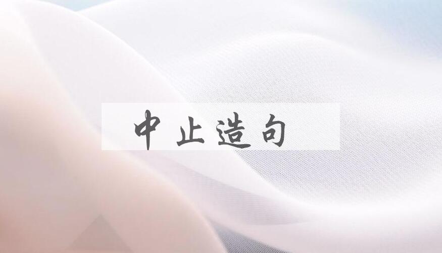用中止造句
