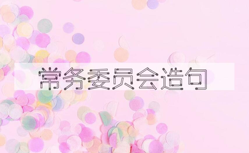 用常务委员会造句