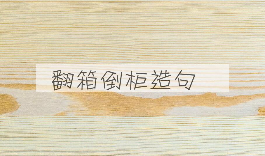 用翻箱倒柜造句