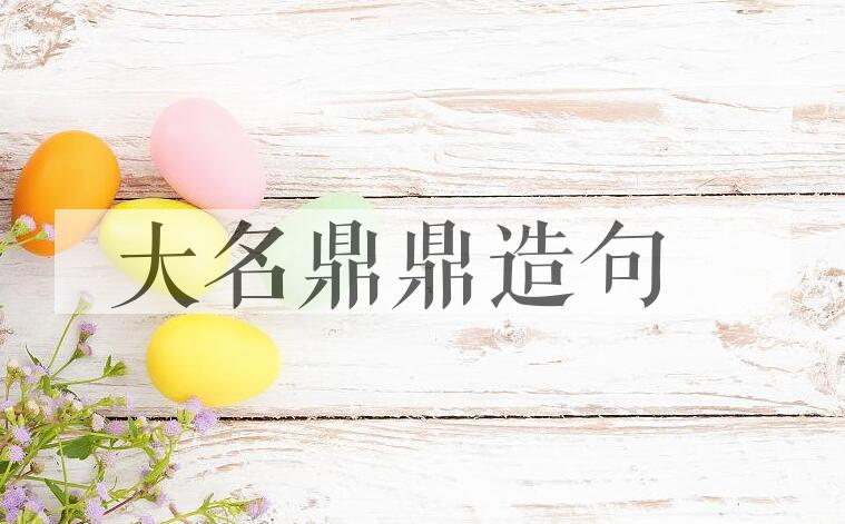 用大名鼎鼎造句