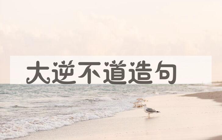 用大逆不道造句