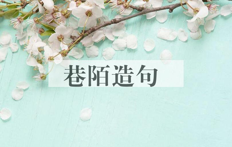 用巷陌造句