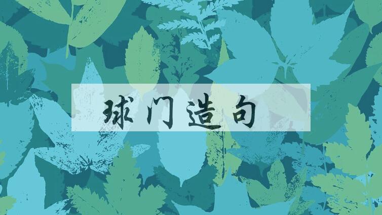 用球门造句