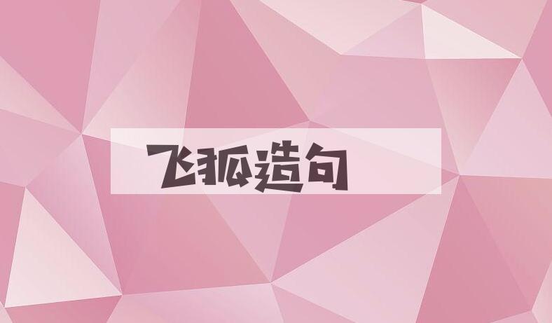 用飞狐造句