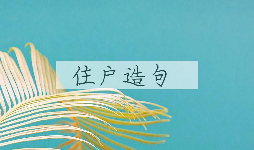 用住户造句