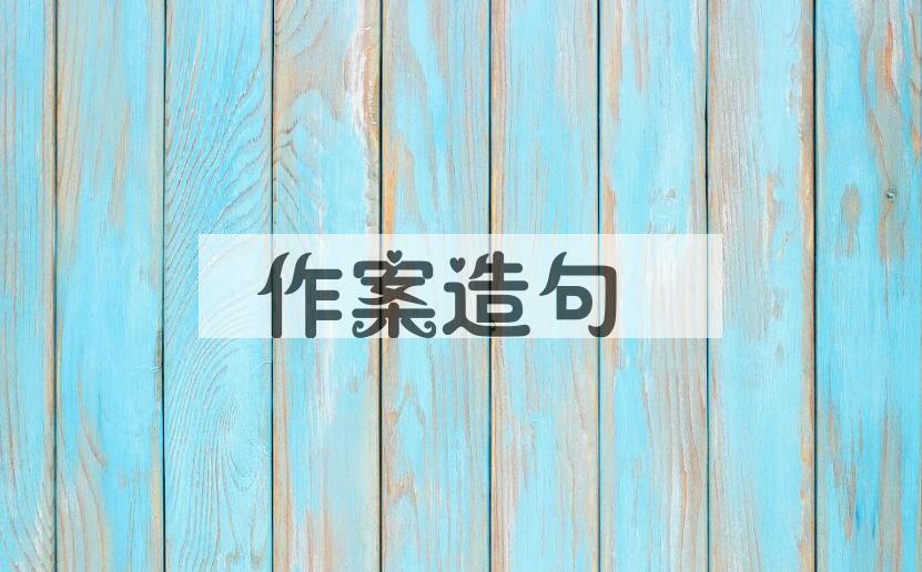 用作案造句