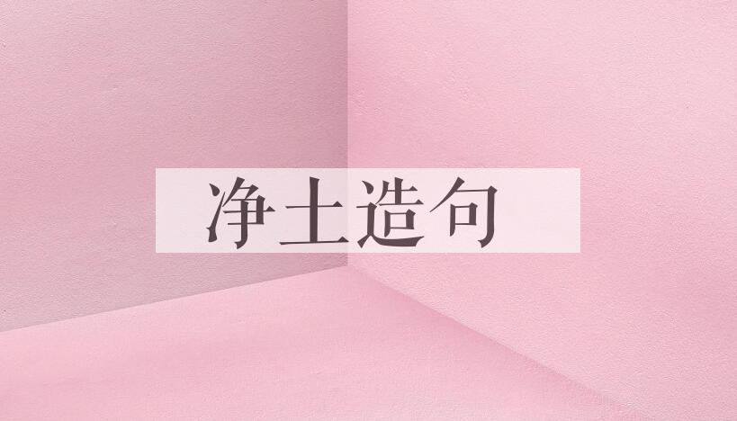 用净土造句