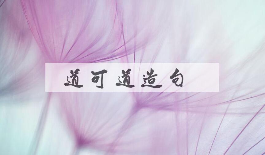 用道可道造句