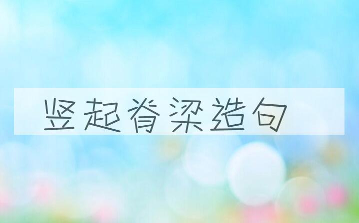 用竖起脊梁造句