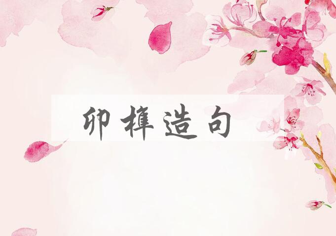 用卯榫造句