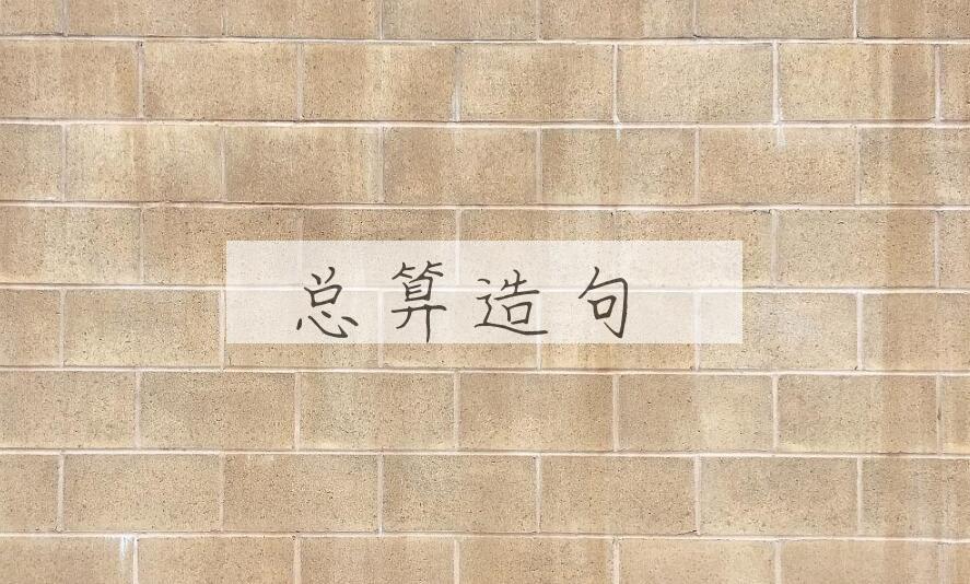用总算造句