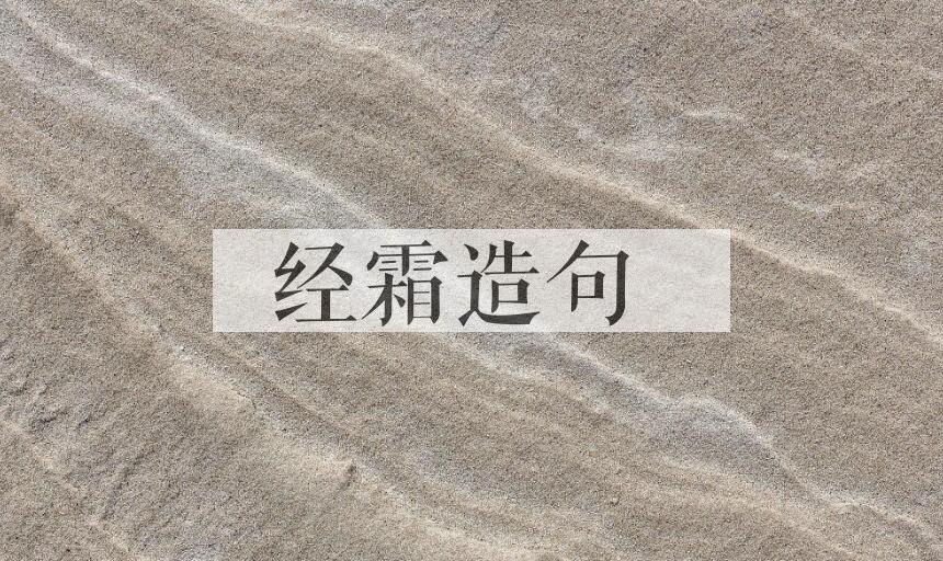 用经霜造句
