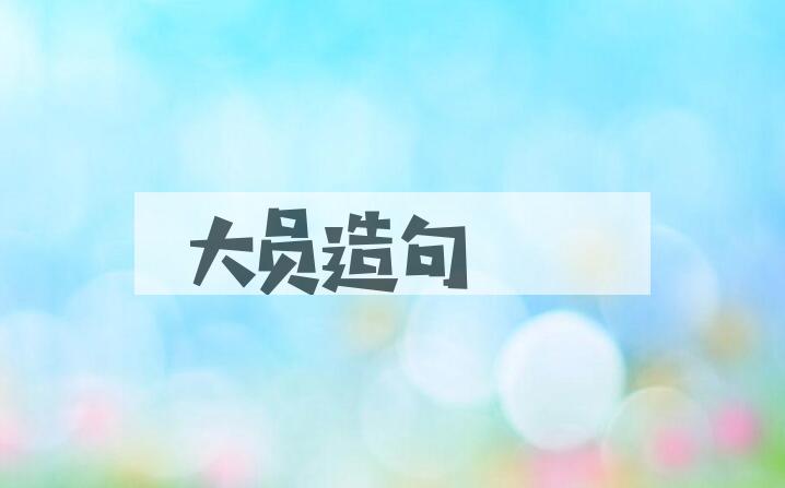 用大员造句