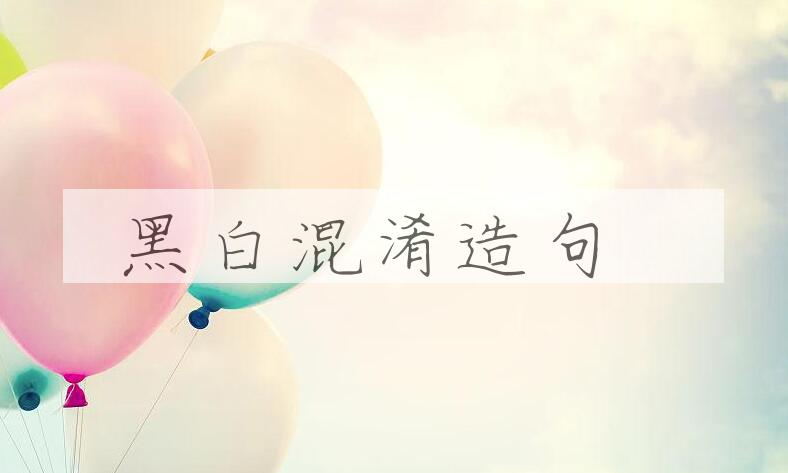 用黑白混淆造句