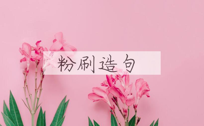 用粉刷造句