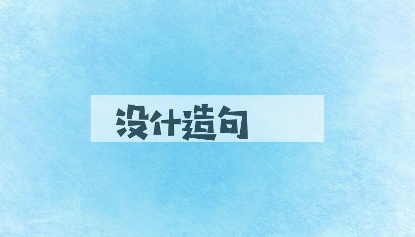 用没什造句