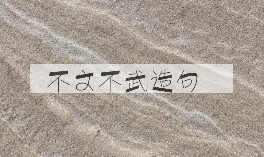用不文不武造句