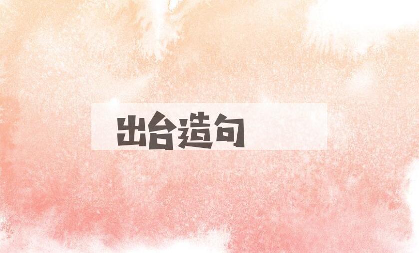 用出台造句