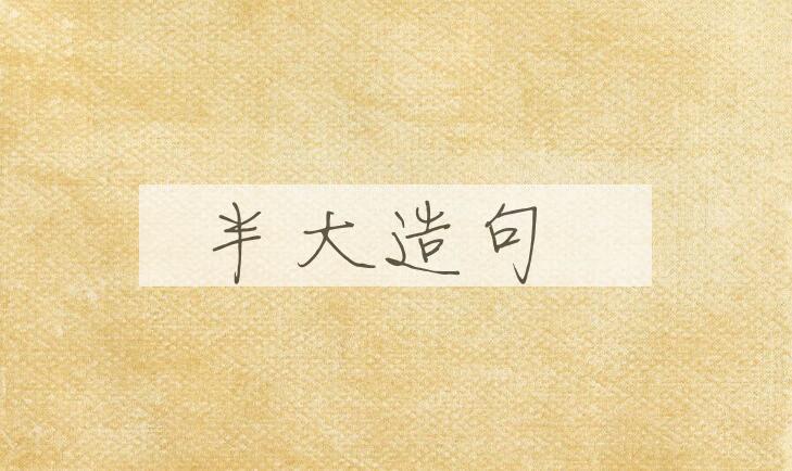 用半大造句