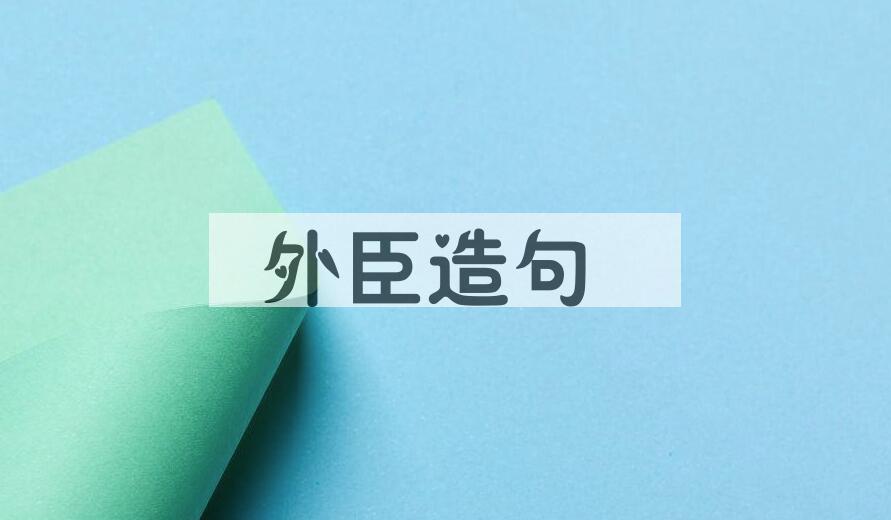 用外臣造句