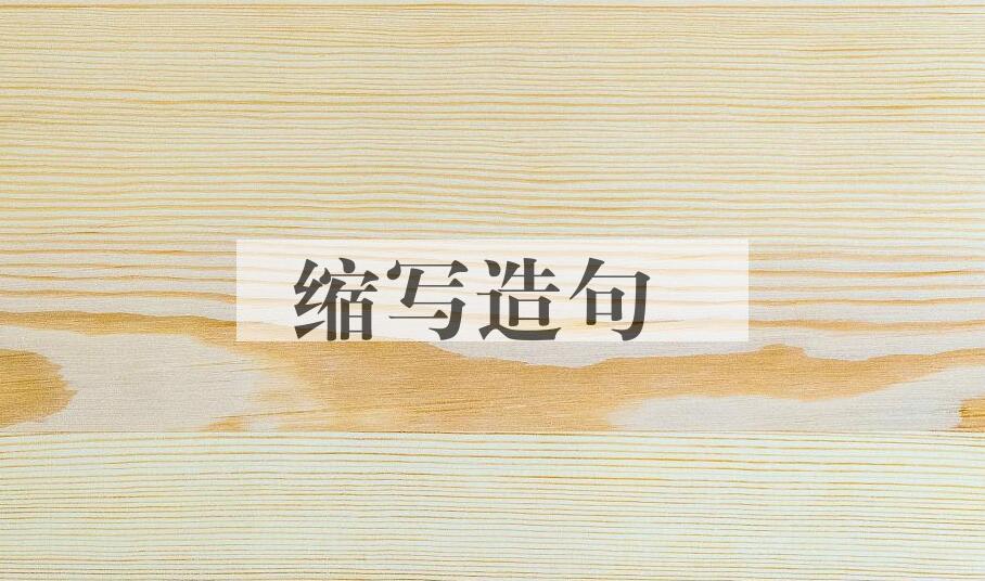 用缩写造句
