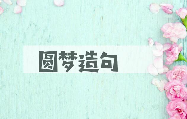 用圆梦造句