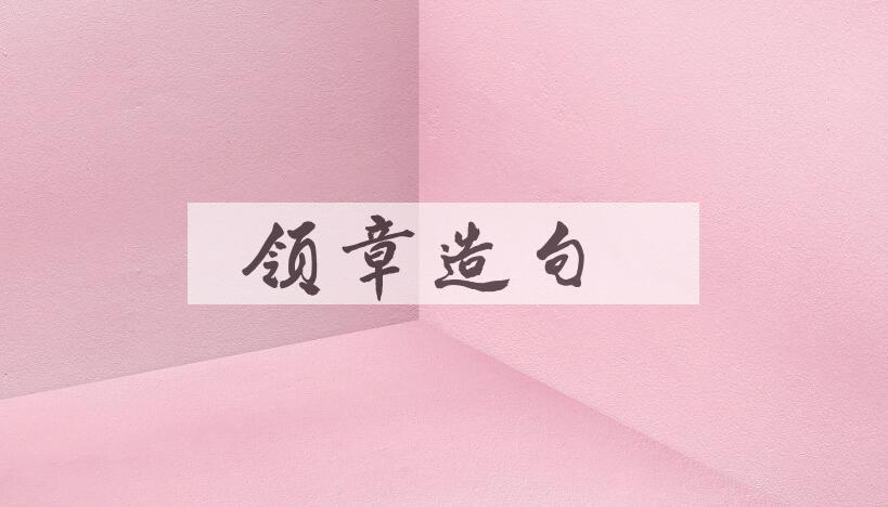 用领章造句