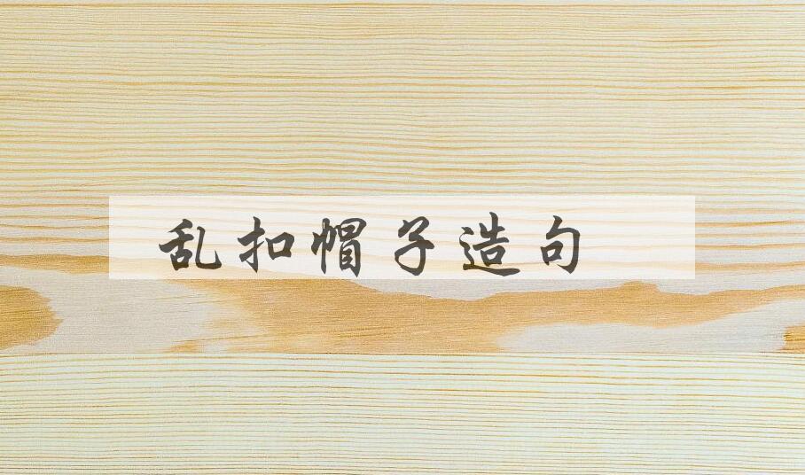 用乱扣帽子造句