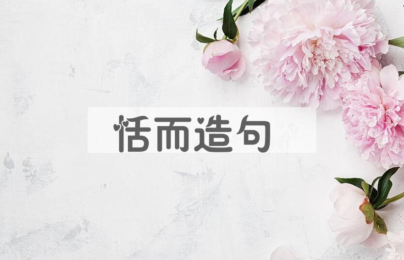 用恬而造句