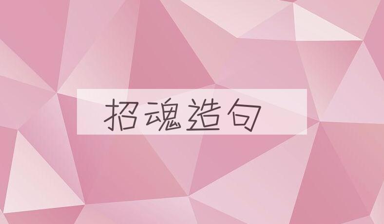 用招魂造句